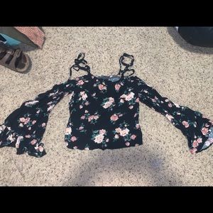 Off the shoulder floral blouse